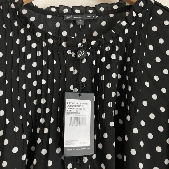 New Adrianna Papell women’s polkadot top - Picture 2 of 8